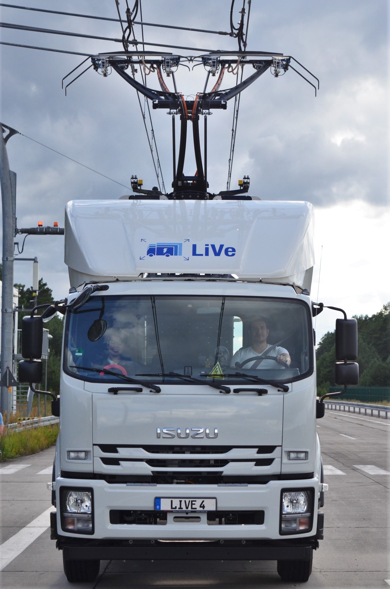 Elektro-Lkw mit Pantograph