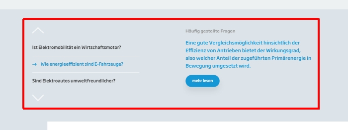 Bereich Häufig gestellte Fragen